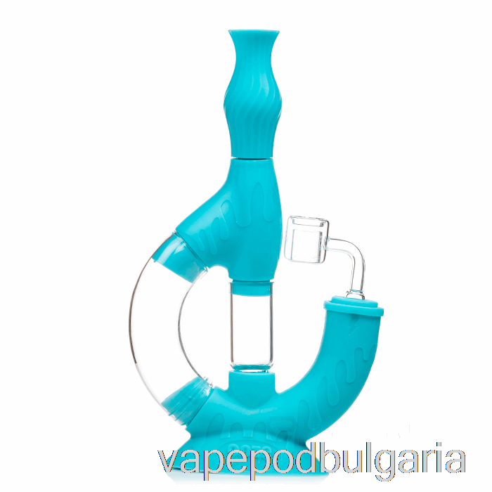 Vape 10000 Дръпки Ooze Echo силиконова водопроводна тръба Aqua Teal (синьо-зелено)